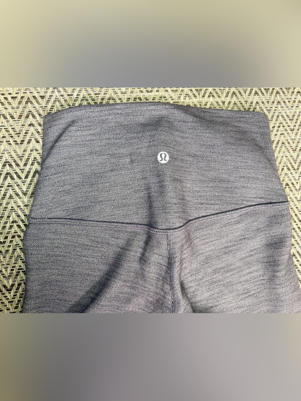 Lululemon Herringbone Leggings Women Size 4 Gray Black Heather Yoga Pants